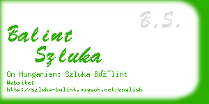 balint szluka business card